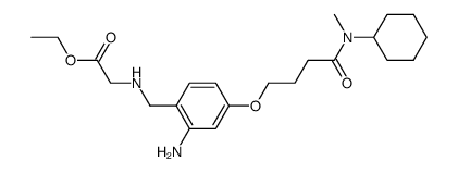 {2-Amino-4-[3-(cyclohexyl-methyl-carbamoyl)-propoxy]-benzylamino}-acetic acid ethyl ester Structure