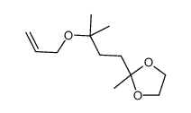 2-methyl-2-(3-methyl-3-prop-2-enoxybutyl)-1,3-dioxolane结构式