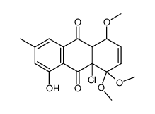 (4α,4aβ,9aβ)-9a-chloro-8-hydroxy-1,1,4-trimethoxy-6-methyl-1,4,4a,9a-tetrahydroanthraquinone Structure