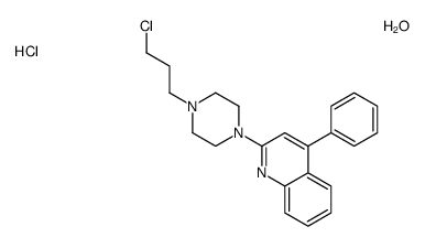 2-[4-(3-chloropropyl)piperazin-1-yl]-4-phenylquinoline,hydrate,hydrochloride Structure