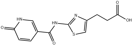 3-(2-{[(6-oxo-1,6-dihydropyridin-3-yl)carbonyl]amino}-1,3-thiazol-4-yl)propanoic acid picture