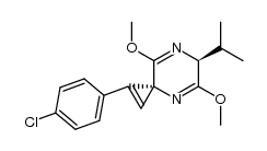 (3R,6S)-1-(4-chlorophenyl)-6-isopropyl-5,8-dimethoxy-4,7-diazaspiro[2.5]octa-1,4,7-triene结构式