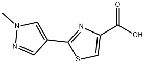 2-(1-methyl-1H-pyrazol-4-yl)-1,3-thiazole-4-carboxylic acid Structure