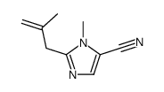 3-methyl-2-(2-methylprop-2-enyl)imidazole-4-carbonitrile结构式