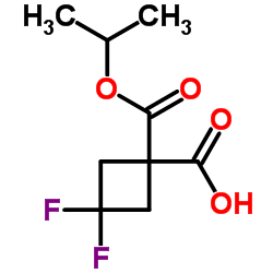 3,3-二氟-1-(异丙氧基羰基)环丁烷羧酸结构式