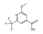 2-Methoxy-6-(trifluoromethyl)isonicotinic acid结构式