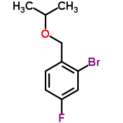 2-Bromo-4-fluoro-1-(isopropoxymethyl)benzene结构式