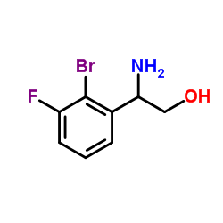 2-Amino-2-(2-bromo-3-fluorophenyl)ethanol Structure