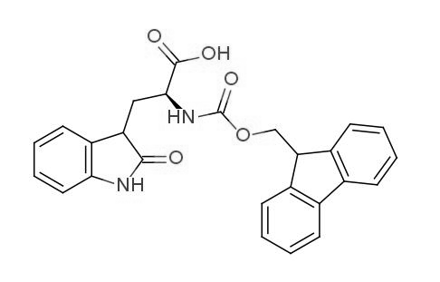 Fmoc-S-2,3-dihydro-2-oxo-Tryptophan Structure