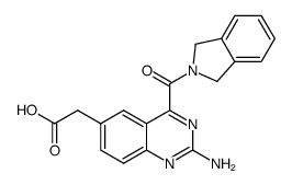 2-[2-amino-4-(isoindoline-2-carbonyl)quinazolin-6-yl]acetic acid Structure