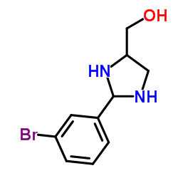 [2-(3-Bromophenyl)-4-imidazolidinyl]methanol结构式