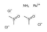 azane,methylsulfinylmethane,ruthenium(3+),trichloride Structure