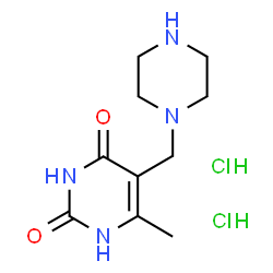 6-Methyl-5-(piperazin-1-ylmethyl)pyrimidine-2,4(1H,3H)-dione dihydrochloride Structure