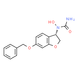 1-hydroxy-1-[(3S)-6-phenylmethoxy-2,3-dihydrobenzofuran-3-yl]urea structure