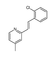 trans-2-<2-(2-chlorophenyl)vinyl>-4-methylpyridine Structure