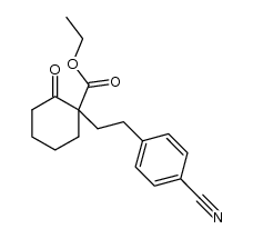 ethyl 1-(4-cyanophenethyl)-2-oxocyclohexanecarboxylate结构式