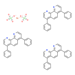 tris(4,7-diphenyl-1,10-phenanthroline-N1,N10)iron diperchlorate Structure