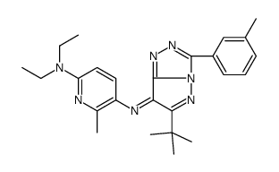 5-[[6-tert-butyl-3-(3-methylphenyl)pyrazolo[5,1-c][1,2,4]triazol-7-ylidene]amino]-N,N-diethyl-6-methylpyridin-2-amine结构式