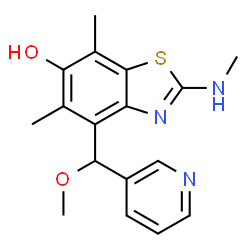 6-Benzothiazolol,4-(methoxy-3-pyridinylmethyl)-5,7-dimethyl-2-(methylamino)-结构式