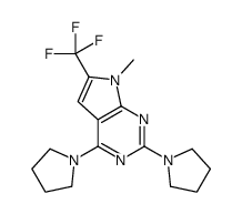 7-methyl-2,4-dipyrrolidin-1-yl-6-(trifluoromethyl)pyrrolo[2,3-d]pyrimidine Structure