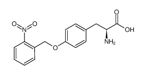 (S)-2-amino-3-(4-((2-nitrobenzyl)oxy)phenyl)propanoic acid hydrochloride Structure