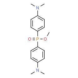 Bis[p-(dimethylamino)phenyl]phosphinic acid methyl ester Structure