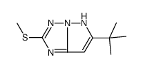 6-tert-butyl-2-methylsulfanyl-5H-pyrazolo[1,5-b][1,2,4]triazole结构式