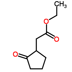 Ethyl (2-oxocyclopentyl)acetate structure