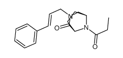 3-Cinnamyl-8-propionyl-3,8-diazabicyclo[3.2.1]octan-2-one structure