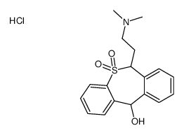 2-(11-hydroxy-5,5-dioxo-6,11-dihydrobenzo[c][1]benzothiepin-6-yl)ethyl-dimethylazanium,chloride Structure