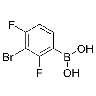 (3-Bromo-2,4-difluorophenyl)boronic acid structure