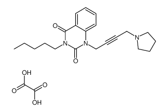 oxalic acid,3-pentyl-1-(4-pyrrolidin-1-ylbut-2-ynyl)quinazoline-2,4-dione结构式