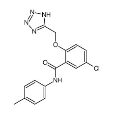 5-chloro-2-(1H-tetrazol-5-ylmethoxy)-N-p-tolyl-benzamide Structure