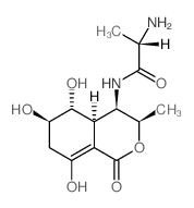 Propanamide,2-amino-N-[(3R,4R,4aR,5R,6R)-3,4,4a,5,6,7-hexahydro-5,6,8-trihydroxy-3-methyl-1-oxo-1H-2-benzopyran-4-yl]-,(2S)- Structure