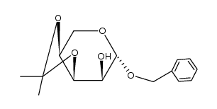 Benzyl 3-O,4-O-isopropylidene-β-L-ribopyranoside structure