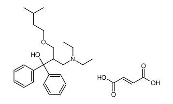 (E)-but-2-enedioic acid,2-(diethylaminomethyl)-3-(3-methylbutoxy)-1,1-diphenylpropan-1-ol结构式