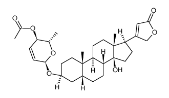 (Digitoxigenin-3-yl)-4-O-acetyl-2,3,6-tridesoxy-α-L-erythro-hex-2-enopyranosid Structure