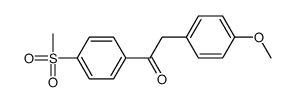 2-(4-methoxyphenyl)-1-(4-methylsulfonylphenyl)ethanone结构式