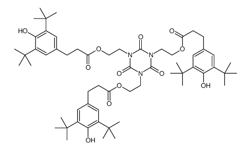 2-[3,5-bis[2-[3-(3,5-ditert-butyl-4-hydroxyphenyl)propanoyloxy]ethyl]-2,4,6-trioxo-1,3,5-triazinan-1-yl]ethyl 3-(3,5-ditert-butyl-4-hydroxyphenyl)propanoate picture