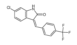 1H-Indole-2(3H)-one, 6-chloro-3-(4-trifluoromethylbenzylidene)- picture