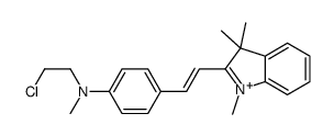 N-(2-chloroethyl)-N-methyl-4-[2-(1,3,3-trimethylindol-1-ium-2-yl)ethenyl]aniline Structure