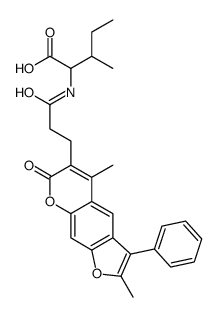 2-[3-(2,5-dimethyl-7-oxo-3-phenylfuro[3,2-g]chromen-6-yl)propanoylamino]-3-methylpentanoic acid Structure