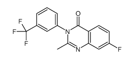 7-fluoro-2-methyl-3-[3-(trifluoromethyl)phenyl]quinazolin-4-one Structure