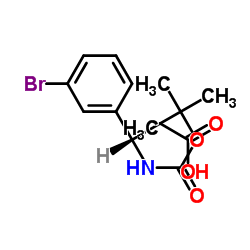 boc-(s)-3-amino-3-(3-bromo-phenyl)-propionic acid Structure