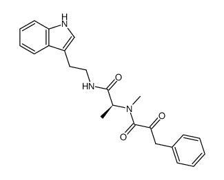 (2S)-N-{1-[2-(1H-indol-3-yl)-ethyl-carbamoyl]-ethyl}-N-methyl-2-oxo-3-phenyl-propionamide Structure