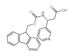 Fmoc-(R)-3-Amino-3-(3-pyridyl)-propionic acid structure