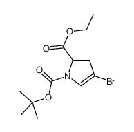 N-Boc-4-溴吡咯-2-羧酸乙酯结构式