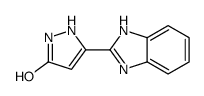 3H-Pyrazol-3-one,5-(1H-benzimidazol-2-yl)-1,2-dihydro-(9CI)结构式