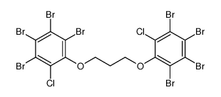 1,2,3,4-tetrabromo-5-chloro-6-[3-(2,3,4,5-tetrabromo-6-chlorophenoxy)propoxy]benzene Structure