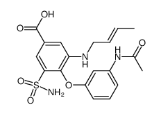 4-(3-Acetylamino-phenoxy)-3-[((Z)-but-2-enyl)amino]-5-sulfamoyl-benzoic acid结构式